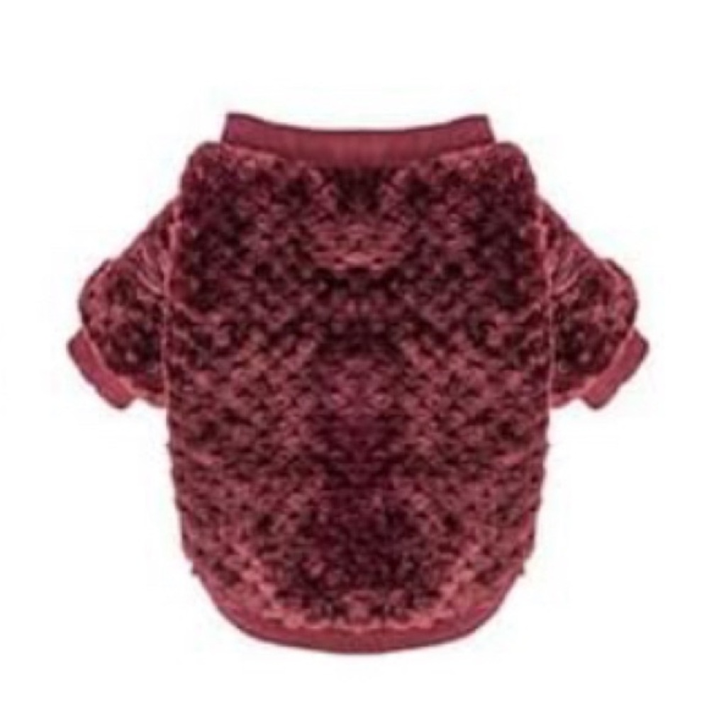 Dog Sweater  (Medium, Dark Red) - Picture 2 of 3